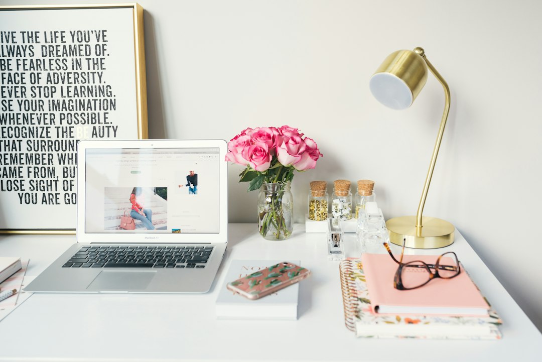 Organized workspace for solopreneur CRM management